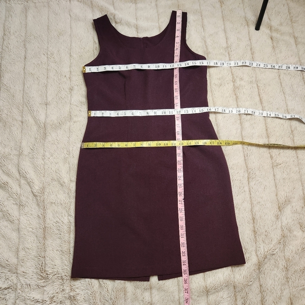 Vintage Blazer and Dress Set Plum color Collared blazer Shift dress Tailored fit - Picture 14 of 16